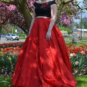 Two piece prom dress